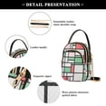 thumbnail image 4 of FORMRS Crossbody Bag for Women Quilted Travel Shoulder Cell Phone Purse with Chain Strap Handbag, Red Abstract Geometric, 4 of 7