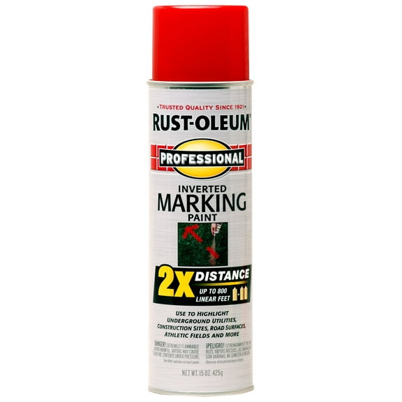 Rust-Oleum Professional 2x Inverted Marking Paint Safety Red