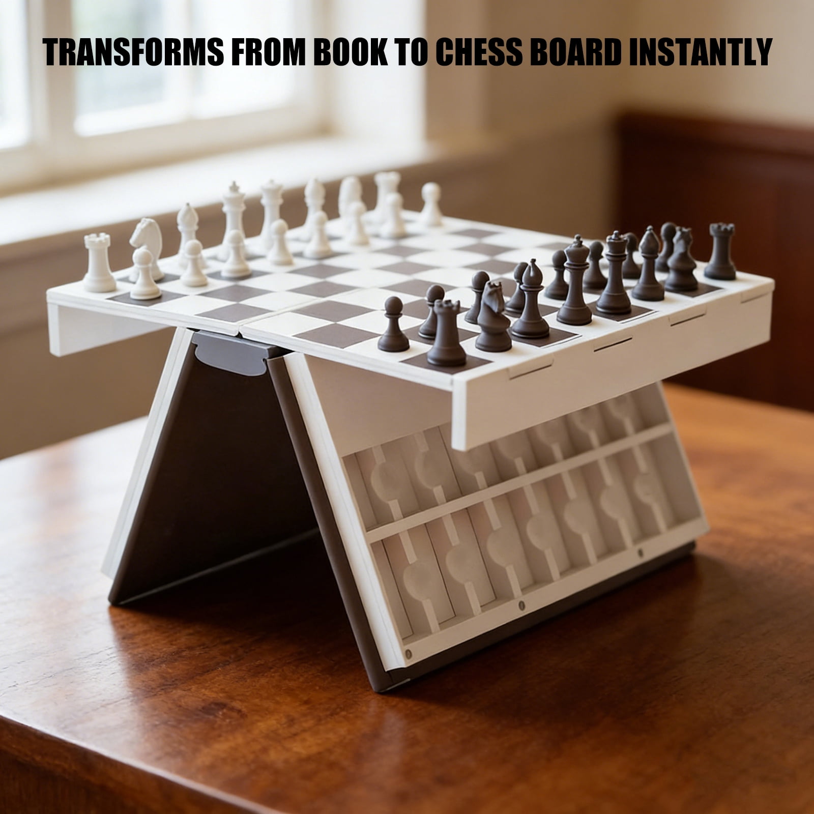 Innovative Book Styles Folding Chesses Set Practical Design For Travel Storage Educational Chesses Game Set for All Ages