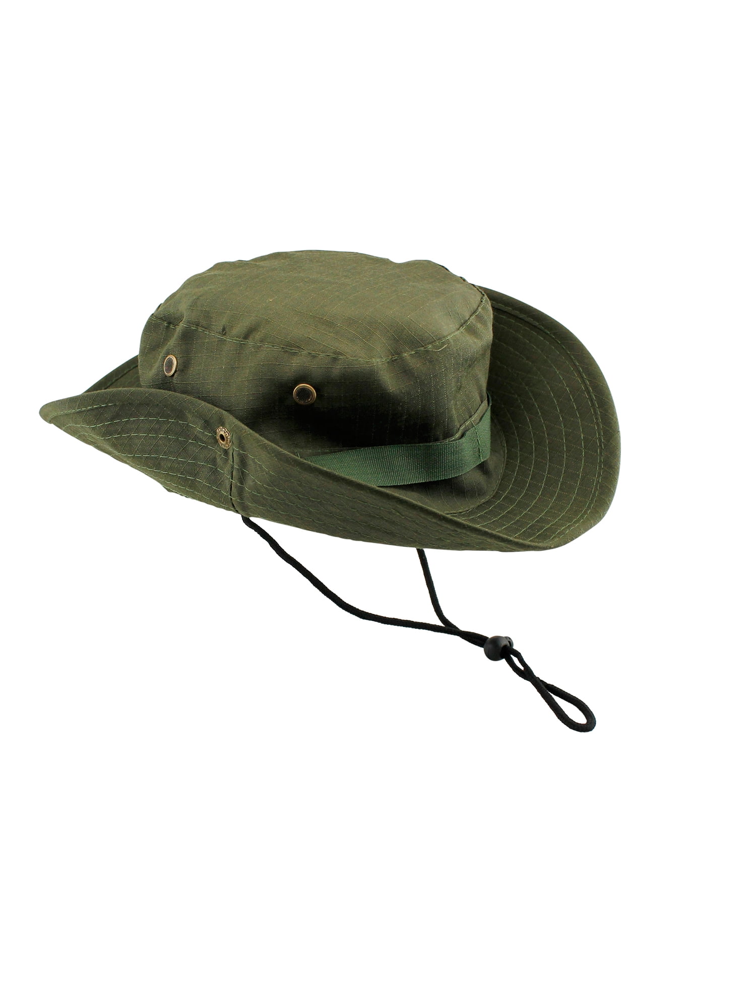 Bucket Hat Cap Fishing Boonie Wide Brim Charcoal Safari Summer Unisex 100%Cotton 