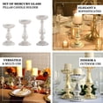 thumbnail image 4 of Efavormart Set of 3 Gold Mercury Glass Pillar Candle Holders - 7" | 8.5" | 10", 4 of 11