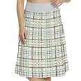 thumbnail image 1 of Women's Retro Stripes in Argyle Pattern A-line Printed Skirt Casual Wear, XL, Seafoam Beige Brown, by Ambesonne, 1 of 6