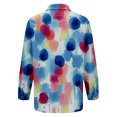 thumbnail image 7 of QASIEATN Tops for Women Graphic Tees Casual Button Down V Neck Long Sleeve Shirts Ladies Summer Tops, 7 of 7