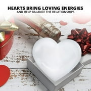 SALT 84 Selenite Crystal Heart Stone, Used for Cleansing Rooms, Ideal Gift for Decor-3 Pack