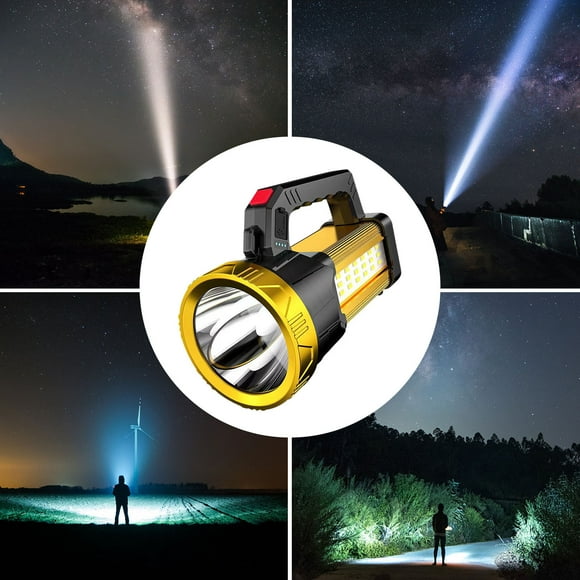 EGNMCR Outdoor Lights Patio Lights Handheld LED Spotlight, High Light Chip Outdoor Portable Flashlight Low Power Camping A light
