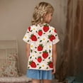 thumbnail image 4 of Girls Shirts Size 10-12 Girl Tshirt Short Sleeve Top Kids Floral Print Shirt Girls Blouses Size 12-14 reorder items, 4 of 7