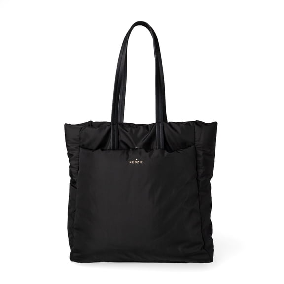 Kedzie Loft Shoulder Bag, Vegan Leather Hobo Handbag with Adjustable Strap, Black