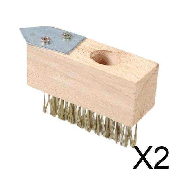 2 Cepillos De Alambre Para Desmalezar Grietas, Limpiadores De Lechada Para Adoquines De Piedra De Patio, Entradas De Vehículos, Sin Mango Puntiagudo