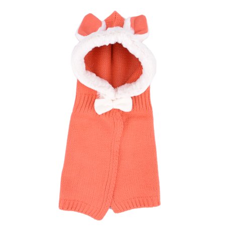 - Baby Cute Rabbit Warm Winter Hooded Hat Cape Knitted Earflap Scarf