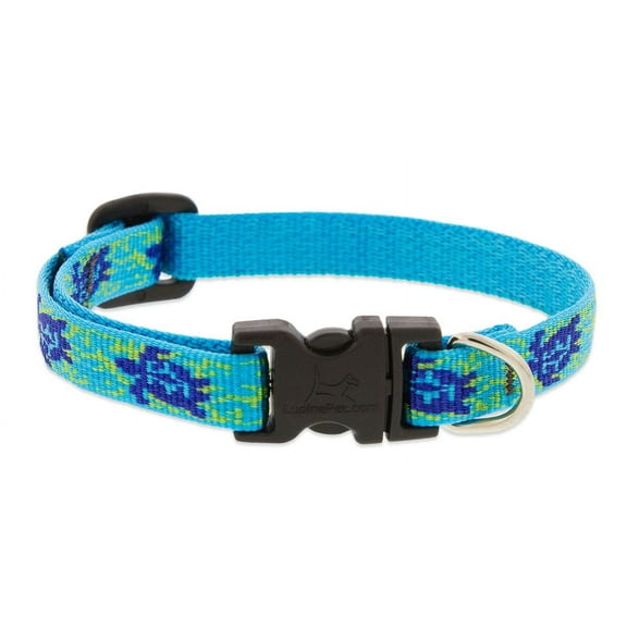 LupinePet Originals 1/2" Turtle Reef 8-12" Adjustable Collar for Small Dogs