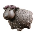 thumbnail image 4 of Mini estatua de oveja, figura de oveja, colección de esculturas de mascotas de té, escultura de animales, adorno de mascotas de té para mesa, hogar, Gris mayimx Figura de oveja, 4 of 9