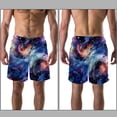 thumbnail image 3 of luoweisi Men's Beach Shorts Quick Dry Swim Trunks with Mesh Lining Galaxy 2XL, 3 of 5