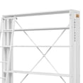 thumbnail image 4 of Benjara Metal Base Bookshelf and Ladder with 2 Extra Storage Compartments, White, 4 of 5