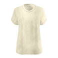 thumbnail image 3 of Womens Oversized T Shirts, Plus Size Tops for Women Summer Casual Loose Fit Solid Color V Neck Short Sleeve Shirts, 3 of 3