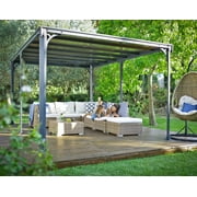 Palram - Canopia Milano 4300 10' x 14' Polycarbonate/Aluminum Gazebo - Gray/Bronze