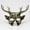 Gold, variant on Half Face Demon Skull Mask with Antlers,Scary Deer Horned Devil Masks,Horror Deer Skull Mask for Halloween Masquerade Party