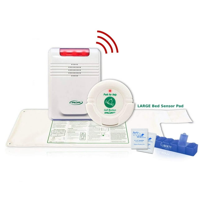 Smart Caregiver Wireless Bed Alarm System with Nurse Call Button