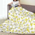 thumbnail image 6 of Zufioo Yellow Lemon Leaves Fleece Blanket Queen Size,Plush Bed Blanket,Ultra Soft Throw Blanket,Plush Fuzzy Cozy Blanket Perfect for Bed,Couch-80"x60", 6 of 7