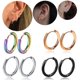 thumbnail image 2 of Pendientes de aro shaofei de acero inoxidable elegantes color plateado pulido 18 mm, 2 of 4