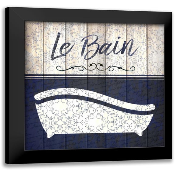 Allen, Kimberly 12x12 Black Modern Framed Museum Art Print Titled - Vintage Tub 1