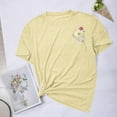 thumbnail image 4 of Aloohaidyvio Graphic T Shirts for Women,Summer Women's Floral Tee Wildflower Graphic T Shirt Spring Flower Casual Loose Top 2024 Crew Neck Short Sleeve Shirts Tees, 4 of 6