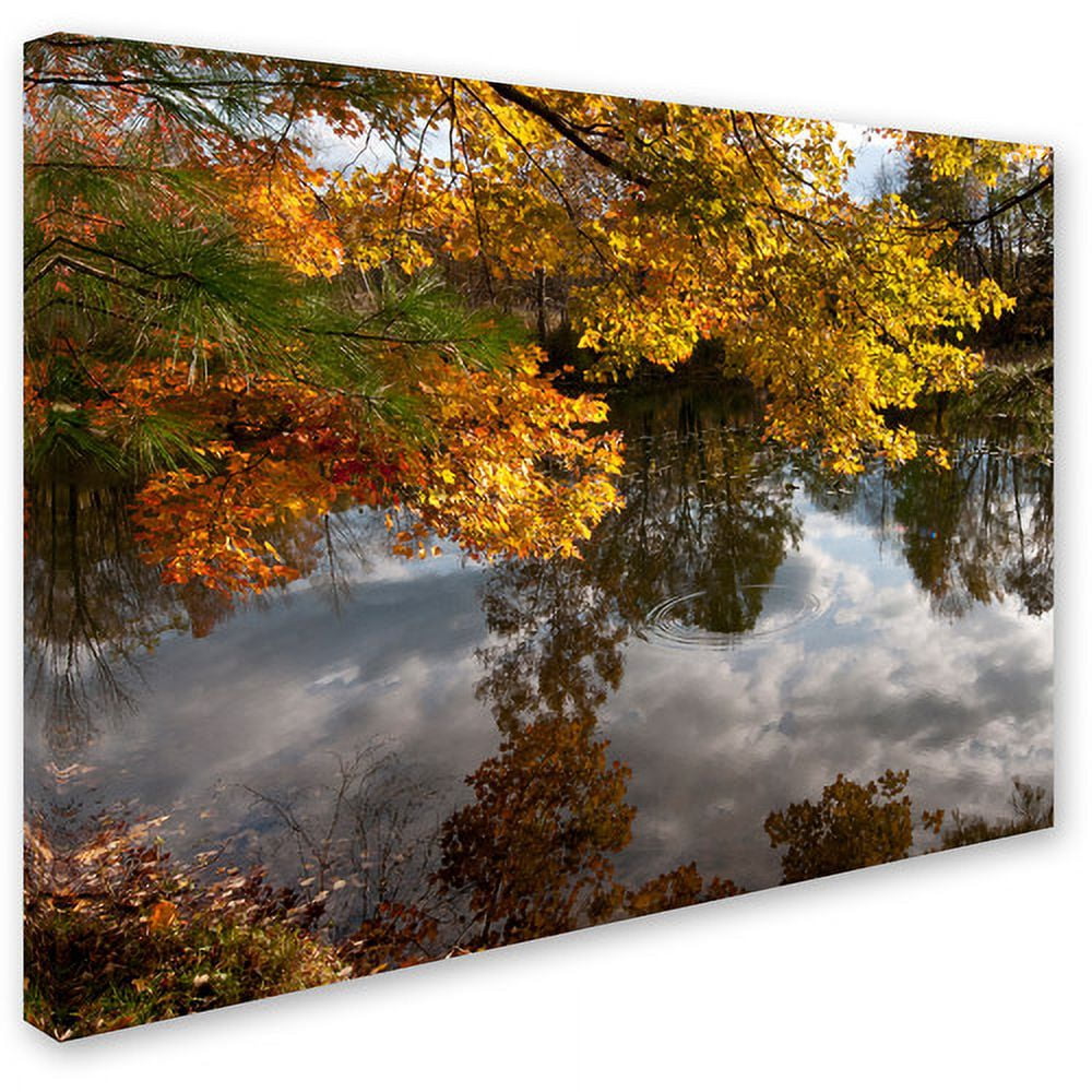 Trademark Fine Art "Kendal Lake Autumn Reflection" Canvas Art by Kurt Shaffer