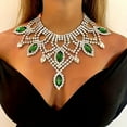 thumbnail image 2 of Exaggerated Rhinestone Necklace Personality Luxury Multi-layer, 2 of 2