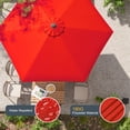 thumbnail image 6 of ACEGOSES 7.5ft Patio Umbrella, Outside Table Umbrellas With Non-Fading Polyester canopy, Chili Red, 6 of 7