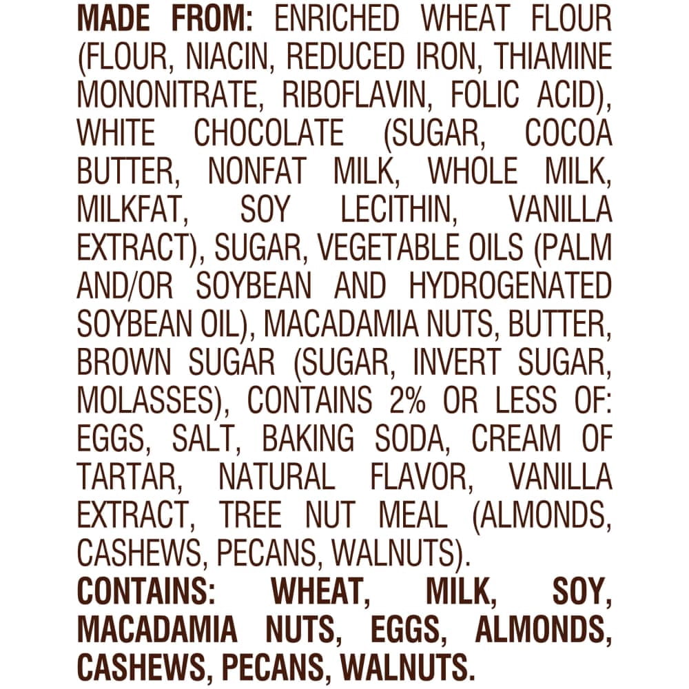 Pepperidge Farm Tahoe Crispy White Chocolate Macadamia Nut Cookies 7.2 oz - 5 Pack