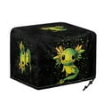 thumbnail image 6 of Xixirimido Green Axolotl Print Toaster Cover Kitchen Accessories Kitchen Small Appliance Dust Proof Cover with Drawstring Bread Maker Toaster Cover, for 2 Slice, 6 of 7