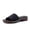 Black, variant on Cushionaire Timmi Vegan Suede Slides for Women, Slip On Low Heeled Dress Sandal with Studded Detail