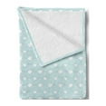 thumbnail image 2 of White Soft Flannel Fleece Blanket, Big and Nested Circles Lapping over Conceptual Ocean Waves Sea Inspired Design, Cozy Plush for Indoor and Outdoor Use, 50" x 60", Pale Blue White, by Ambesonne, 2 of 5