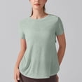 thumbnail image 5 of Lmnyox Short Sleeve Workout Shirts Womens Breathable Lightweight Crew Neck Open Back Yoga Tops Quick Dry Sport Tee, 5 of 8