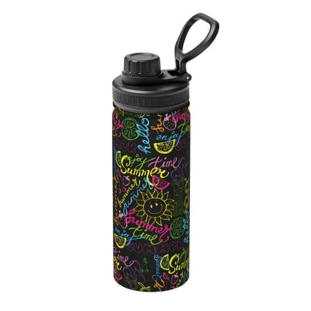 

Ocsxa Color Summer Print 18oz Stainless Steel Water Bottle Unisex Water Bottle Insulated Sports Water Cup Flask for Cold Water Drinks/Sports/Travel/Car/School