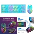 thumbnail image 3 of Conjunto de teclado y mouse inalámbricos Plug & Play silencioso Azul Sunnimix Ratón Teclado Inalámbrico, 3 of 8