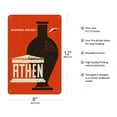 thumbnail image 2 of Athens (Athen) Greece - Ancient Greek Amphora - Austrian Airlines - Vintage Airline Travel Poster by Otto Peterseil c.1965 - 8 x 12 inch Vintage Wood Art Sign, 2 of 4