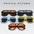 thumbnail image 4 of Gafas de sol de diseñador de lujo para hombres 2024 Nuevas gafas de sol de moda retro Gafas de sol de una pieza Gafas de sol versátiles de moda para hombres, 4 of 5
