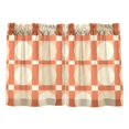 thumbnail image 7 of Yayeee Kitchen Curtains Tier Pair Light Filtering 27"x24" Rod Pocket Short Cafe Window Panel, Beige Geometric, 7 of 7