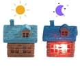 thumbnail image 4 of YIKA Christmas Decoration Creatives Luminous Mushrooms House Cabin Micros Landscapes Doll House Decoration Desktop Small Ornaments Christmas Ornaments Blue, 4 of 6