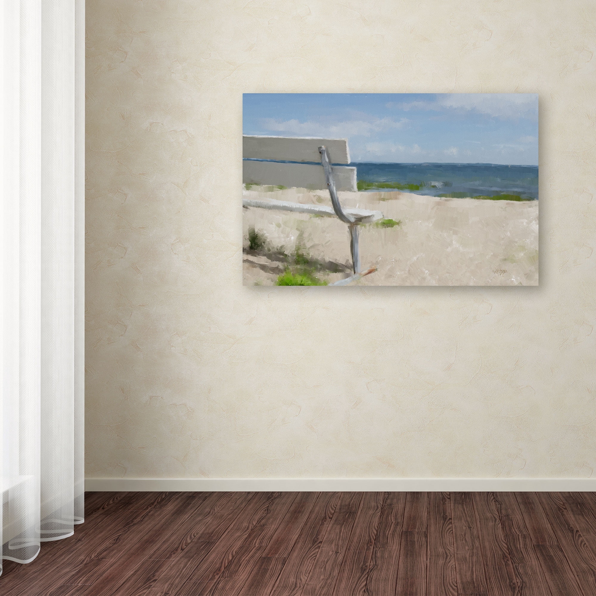 Lois Bryan 'Beach on Long Island Sound' Canvas Art
