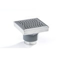 thumbnail image 2 of Oatey DSS4040R2 4 x 4 in. Stainless Steel Square Shower Drain with Wave Pattern Drain Cover, 2 of 9