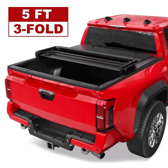 Suitable for Soft Tri-fold Truck Bed Tonneau Cover Fits for Toyota Tacoma 2024 2025 5ft Bed (Excl. Trail Edition)