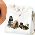 thumbnail image 2 of 【New Arrival】Book Lover Black Cats Graphic T-Shirt, Cute Reading Cat Crewneck Short Sleeve Tee, Bookworm Unisex Casual Top, 2 of 7