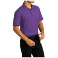 thumbnail image 4 of Yellow Rooster Mens Short Sleeve SuperPro React Male Polo Shirt Purple 4XL, 4 of 7