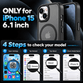 thumbnail image 2 of Atgdluk® Magnetic Shockproof for iPhone 15 Case, Compatible with MagSafe Slim Protective Phone Case with Raised Camera Edge, Black, 2 of 7