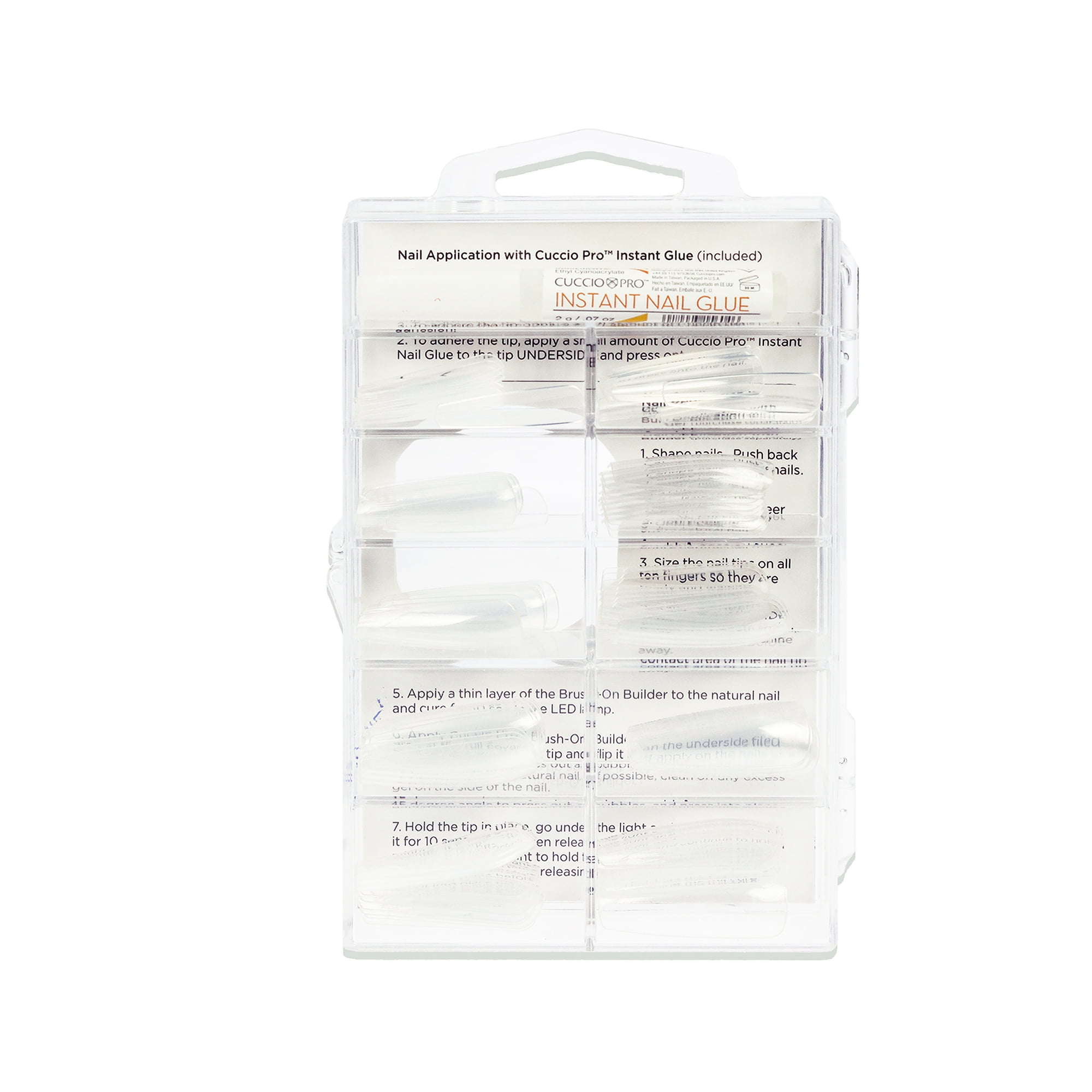 Cuccio Cuccio Pro - Full Coverage Nail Tips - Stylish Coffin  100ct