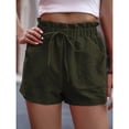 thumbnail image 4 of Yubnlvae Women's Summer Shorts - High Waist Casual Elastic Waist Shorts Green M, Women Elastic Summer Womens Casual Shorts Shorts And High Solid Waist Women's Shorts, 4 of 5