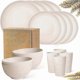 thumbnail image 1 of 16pcs/set Unbreakable Dinner Plates, Supernal Wheat Straw Dinnerware Sets, Microwave Dishwasher Safe, Reusable Dinnerware, Black Set 8pcs Plates, 4pcs, 1 of 5