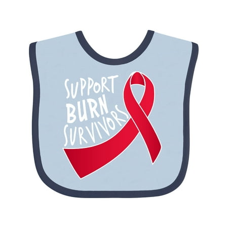 

Inktastic Support Burn Survivors- red ribbon Gift Baby Boy or Baby Girl Bib