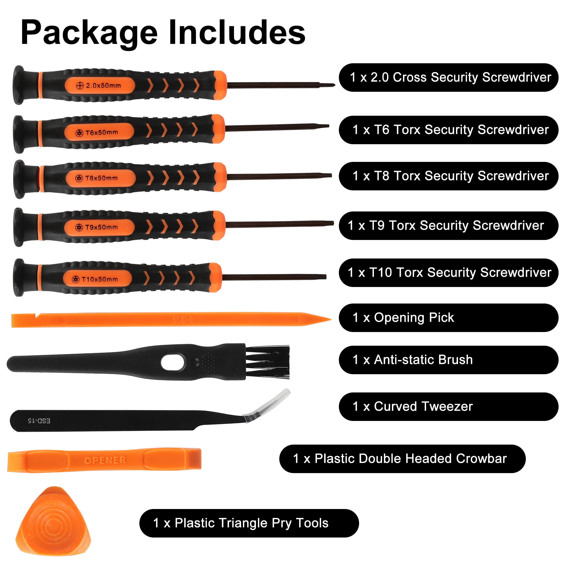 JOREST Repair Kit for xbox one/360/X PS4 PS3 25pcs kit Torx Security  Screwdriver